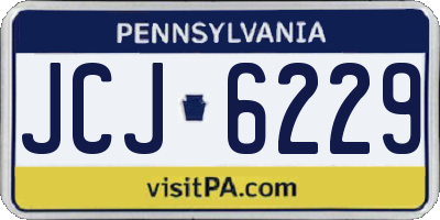PA license plate JCJ6229
