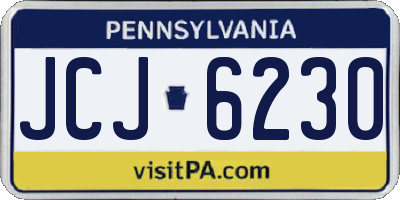 PA license plate JCJ6230