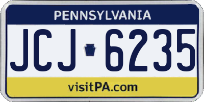 PA license plate JCJ6235