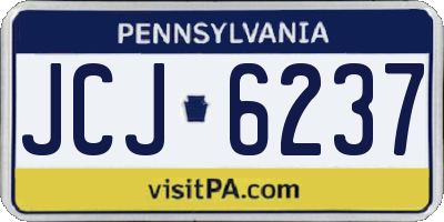 PA license plate JCJ6237