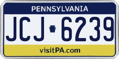 PA license plate JCJ6239