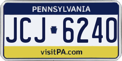 PA license plate JCJ6240