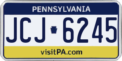 PA license plate JCJ6245