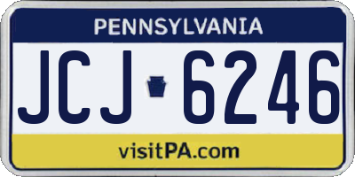 PA license plate JCJ6246