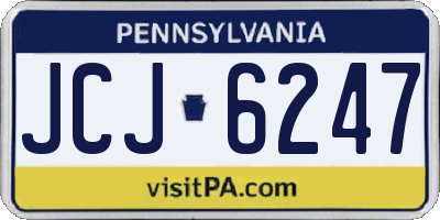 PA license plate JCJ6247