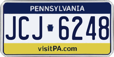 PA license plate JCJ6248