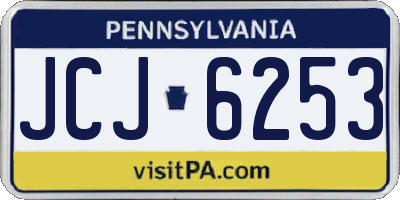 PA license plate JCJ6253