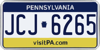 PA license plate JCJ6265