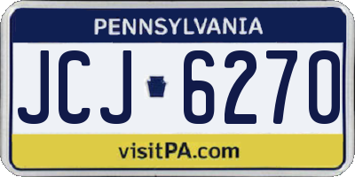 PA license plate JCJ6270