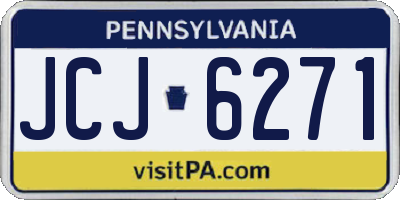 PA license plate JCJ6271