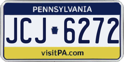 PA license plate JCJ6272