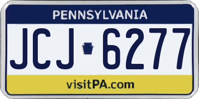 PA license plate JCJ6277
