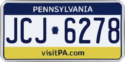 PA license plate JCJ6278