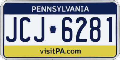 PA license plate JCJ6281