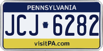 PA license plate JCJ6282