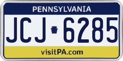 PA license plate JCJ6285