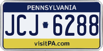 PA license plate JCJ6288