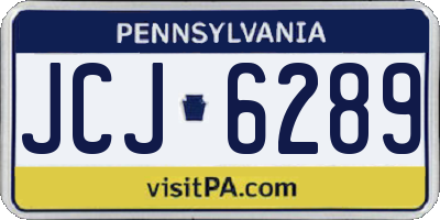 PA license plate JCJ6289