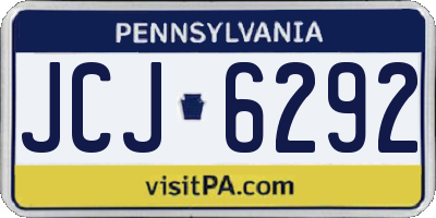 PA license plate JCJ6292