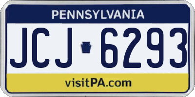 PA license plate JCJ6293