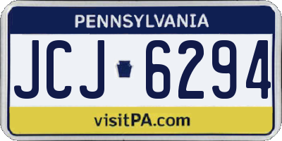 PA license plate JCJ6294