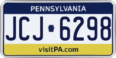 PA license plate JCJ6298