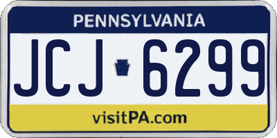 PA license plate JCJ6299