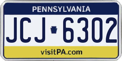 PA license plate JCJ6302