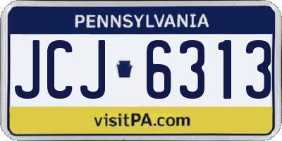 PA license plate JCJ6313