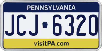 PA license plate JCJ6320