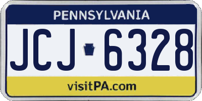 PA license plate JCJ6328