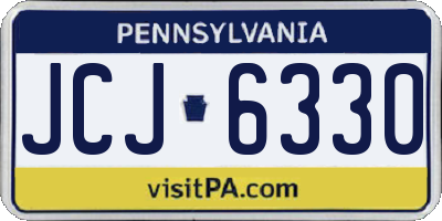 PA license plate JCJ6330