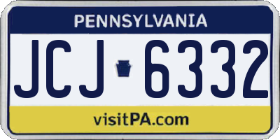 PA license plate JCJ6332