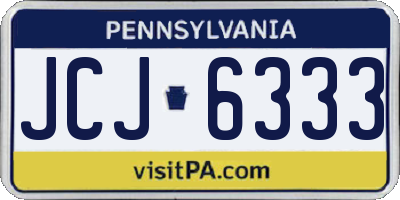 PA license plate JCJ6333