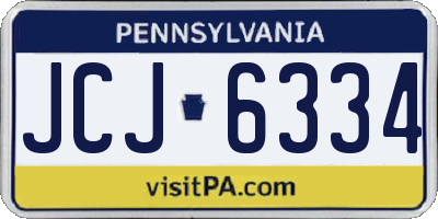 PA license plate JCJ6334