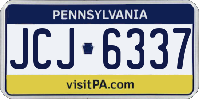 PA license plate JCJ6337