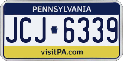 PA license plate JCJ6339