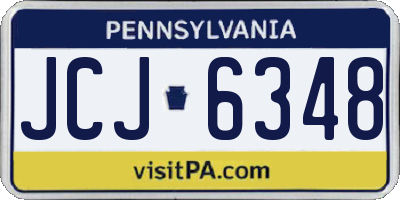 PA license plate JCJ6348