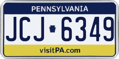PA license plate JCJ6349