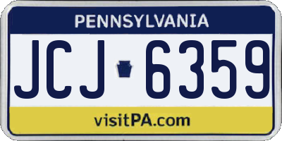 PA license plate JCJ6359