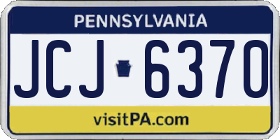 PA license plate JCJ6370