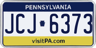 PA license plate JCJ6373