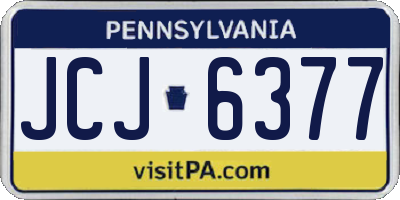 PA license plate JCJ6377