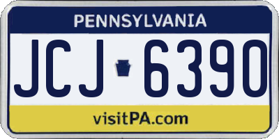 PA license plate JCJ6390