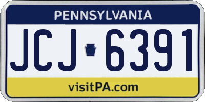 PA license plate JCJ6391