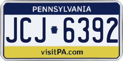 PA license plate JCJ6392