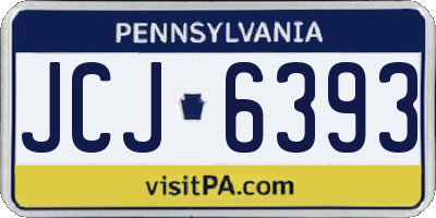 PA license plate JCJ6393