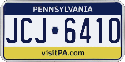 PA license plate JCJ6410