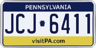 PA license plate JCJ6411