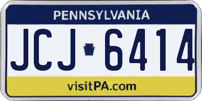 PA license plate JCJ6414